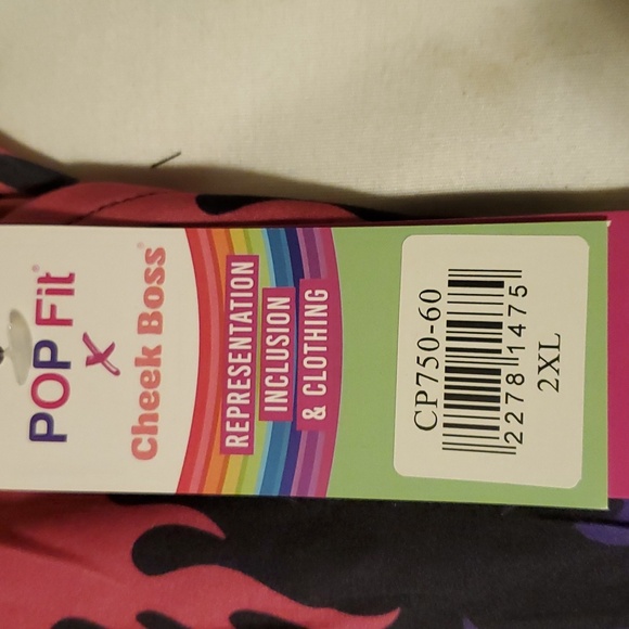 POP Fit X Cheek Boss Women's 2 Piece Pajama Set in Multicolor Size XXL - NWT - Picture 4 of 9